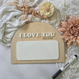 Personalized "I Love You Because" Fridge Magnet Message Board